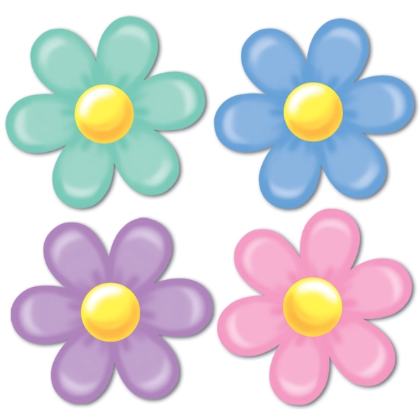 Cutout Set Bunte Blumen
