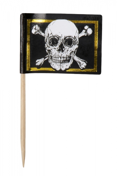 Piraten-Flaggenpicker - Piratenparty Tischdeko
