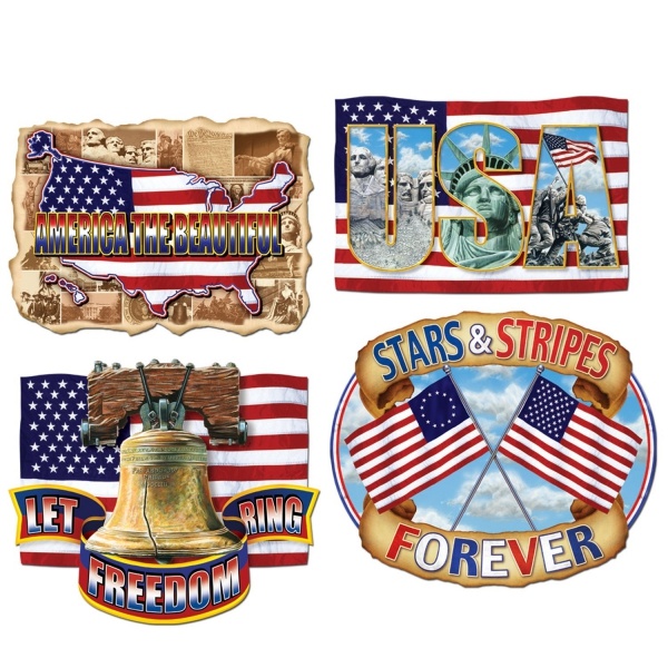 Cutout Set American Pride - Amerika Party Deko