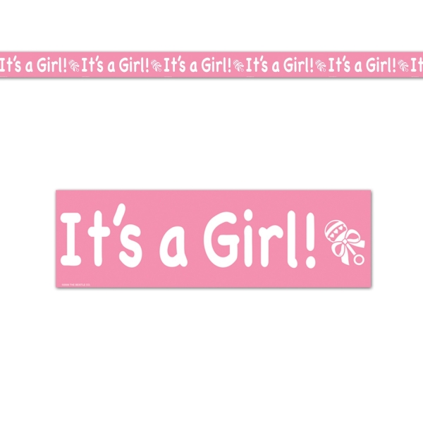 Absperrband It's a Girl - Babyparty Deko