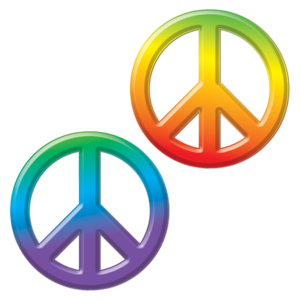 Peace Symbol Deko - 70er Jahre Hippie Partydeko