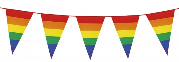 XL-Wimpelkette Regenbogen