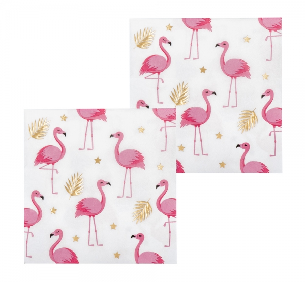 Servietten Flamingoparty - Flamingo Tischdeko