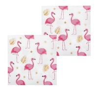 Servietten Flamingoparty, 20er Pack