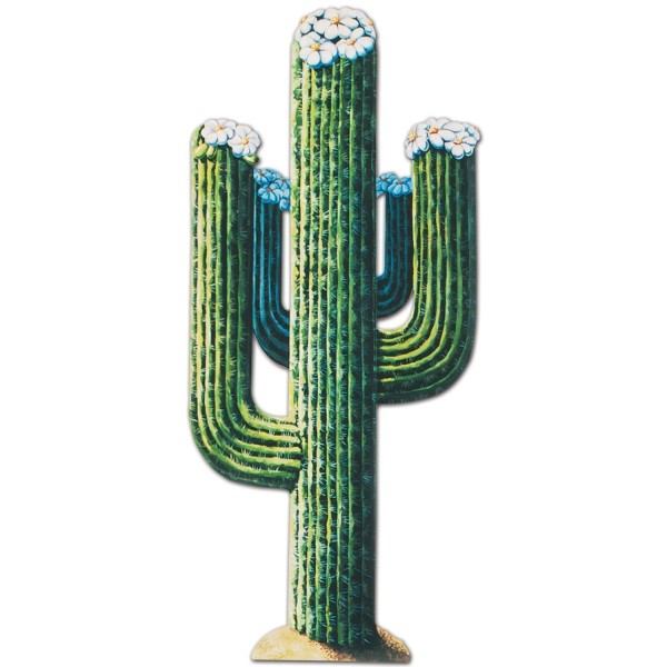 Party-Extra Riesen-Cutout Deko Kaktus, 130 cm