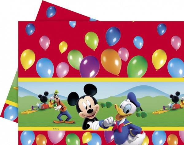 Plastik-Tischdecke Mickey Maus, 1,20m x 1,80m groß