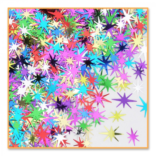 Tischkonfetti Multi-Color Starbursts, 14g