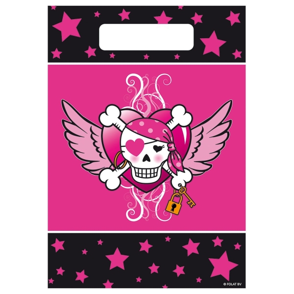 Mitbringseltüten Piraten-Girl, 8er Pack