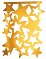Sternenschauer Dekoplatte Gold, 70 x 50 cm