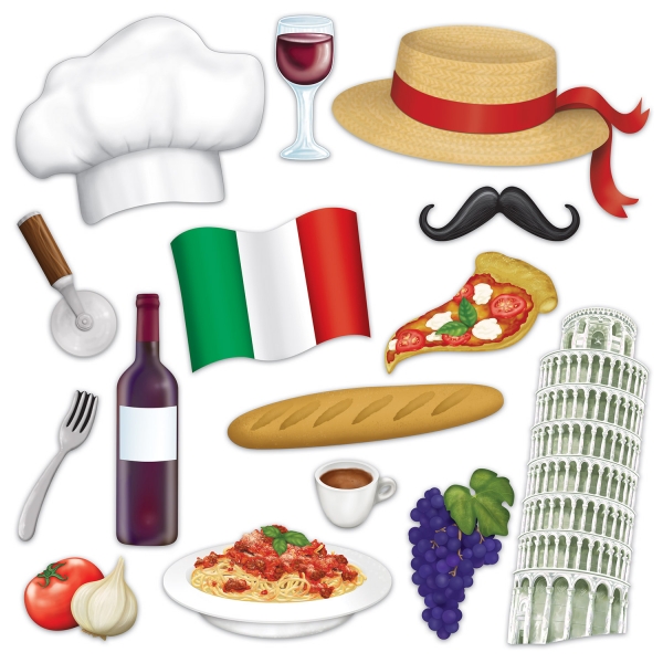 Beim Italiener Fotofun Requisiten Set - Italien Deko