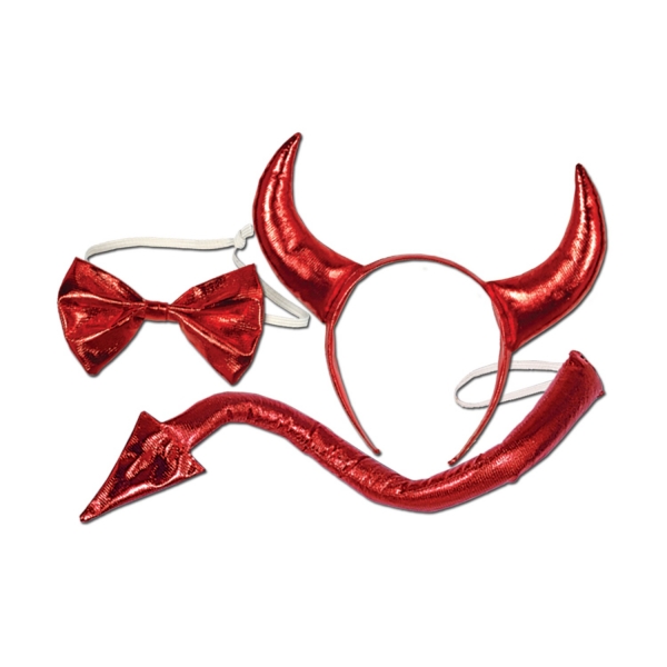 Roter Teufel Set, 3-teilig - Halloween Kostüme