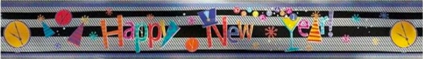 Partybanner Bunte Silvester-Feier, 360cm