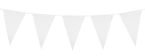 Party-Extra XL-Wimpelkette, weiß, 10 Meter