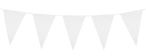 Party-Extra XL-Wimpelkette, weiß, 10 Meter