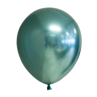 10 Mirror Luftballons, chrom, türkis, 30 cm