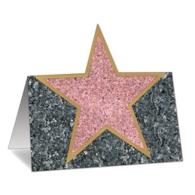 Platzkarten Walk of Fame - Hollywood Party Tischdeko