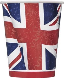 Pappbecher Very British, 8er Pack