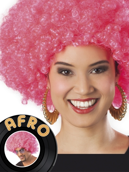 Party-Extra Pinke Afro-Perücke