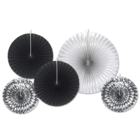 Dekofächer Set Silver Starlight, 5-teilig