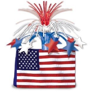 Tischdeko Stars and Stripes, 30 cm groß