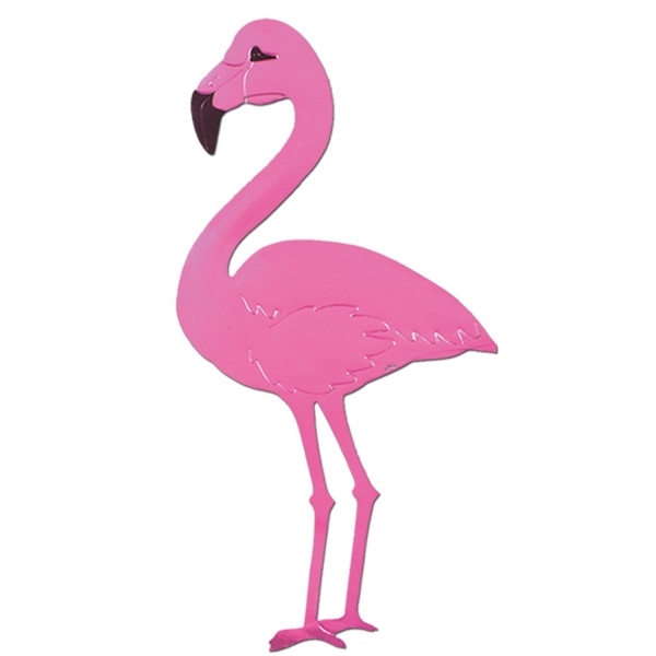 Folien-Cutout Pink Flamingo, 55 cm - Hawaii Beachparty Deko