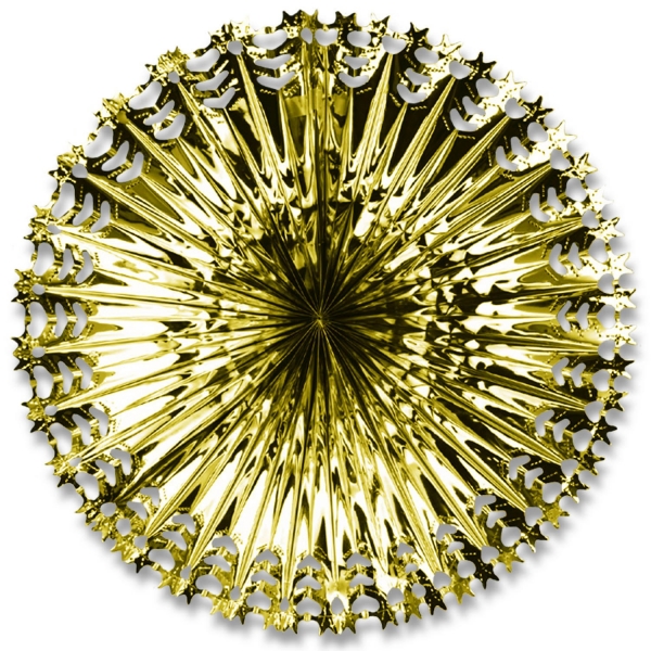 Folien-Dekofächer Gold-Metallic - Glamour Deko