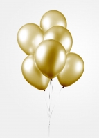 10 Luftballons, metallic Gold, 30 cm