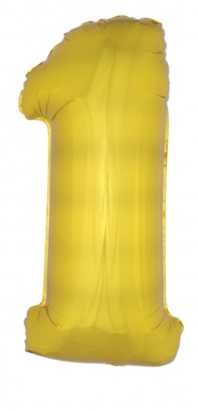 XXL-Folienballon Zahlen, gold, 102cm groß