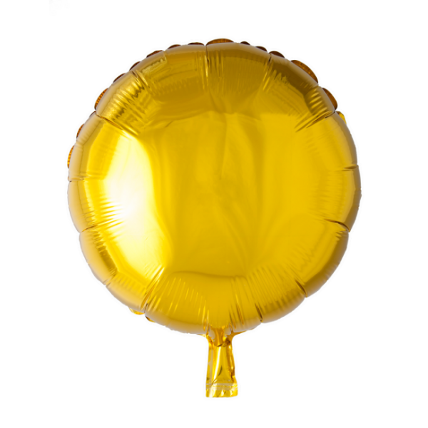 Folienballon rund, gold, 45 cm - Goldene Deko