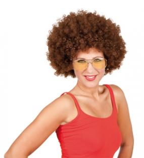 Braune Afro-Perücke
