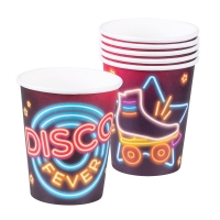 Pappbecher Disco Fever, 6er Pack