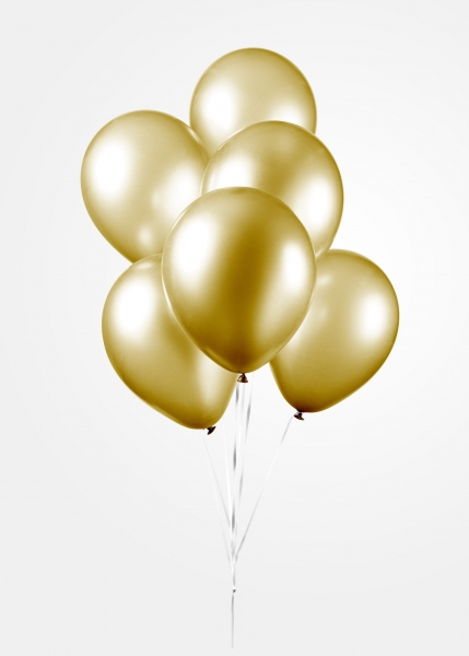 10 Luftballons, metallic Gold