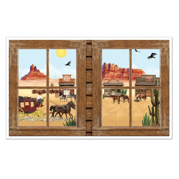 Party-Extra Dekofolie Saloon Fenster