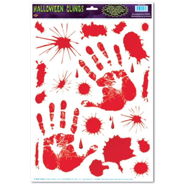 Folienaufkleber Blutbad, 38x30cm, 23 Motive 3-18cm