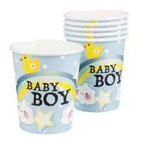 Pappbecher Baby Boy, 6er Pack