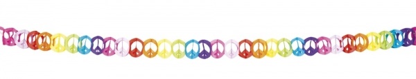 Party-Extra Papiergirlande Peace, 4 Meter