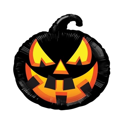 Folienballon Schwarzer Kuerbis - Halloween Deko