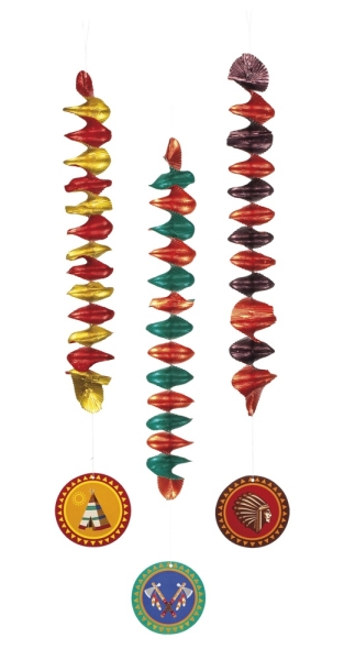 Spiralhänger Indianerparty - Indianer Deko