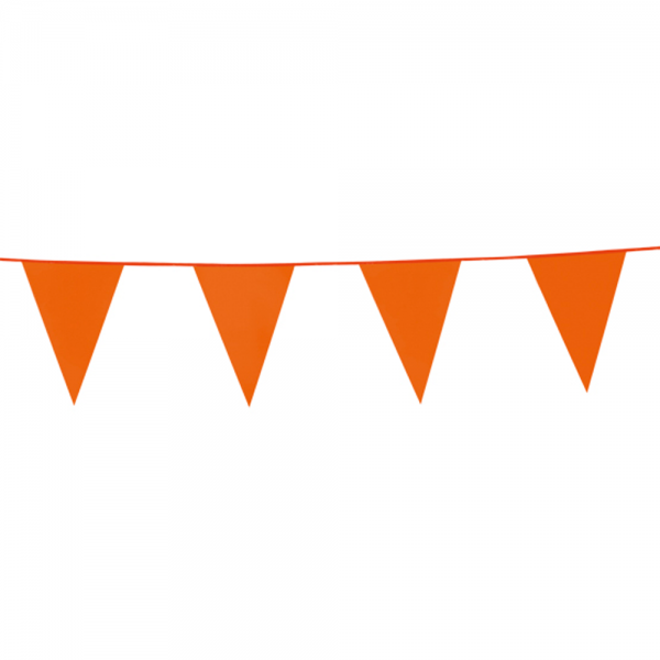 Party-Extra Wimpelkette, orange, 10 Meter
