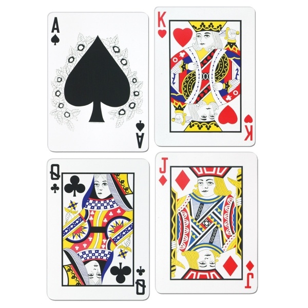 Cutout-Set Spielkarten, 4er Set, je 44cm groß