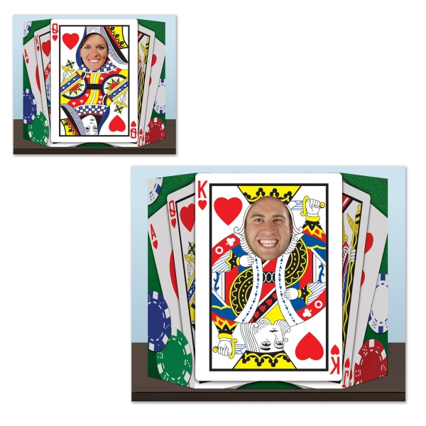 Party-Extra Fotowand Aufsteller Pokerface