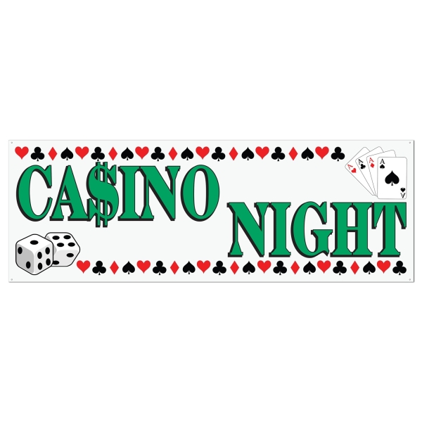 Party-Extra Mega-Partybanner Casino Night - Las Vegas Deko