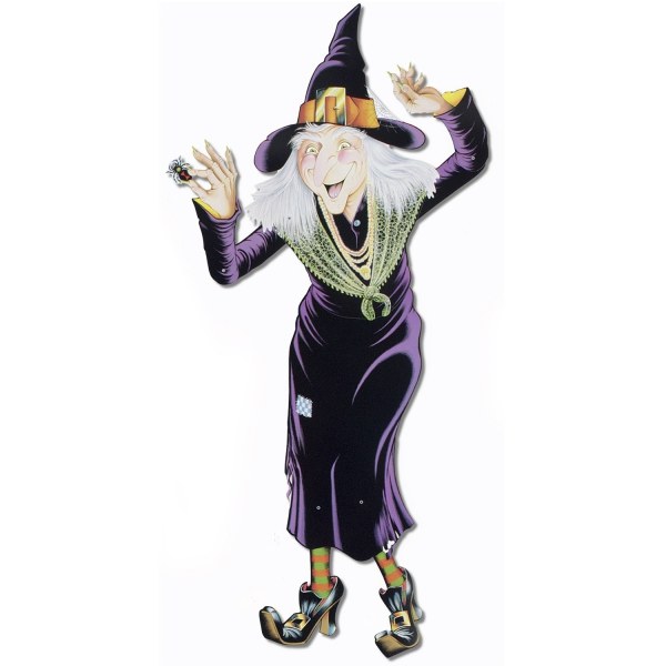 Cutout Figur Hexen Omi - Halloween Deko