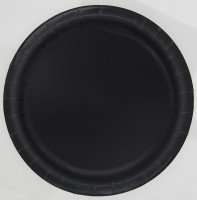 Schwarze Pappteller, 8er Pack