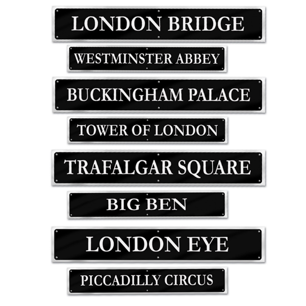 Cutout-Set Streets of London - England Deko