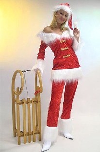 Damenkostüm Nikolaus-Anzug