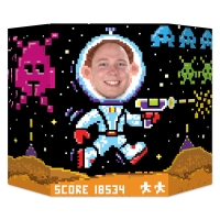 Fotowand-Aufsteller 8-bit Videospiel 80er Jahre, 94 x 64 cm