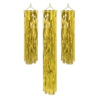 Lametta Dekosäulen, gold, 3er Set