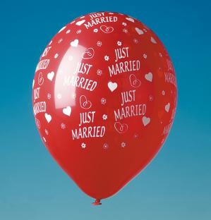 Luftballon-Set Just Married, 5er Pack