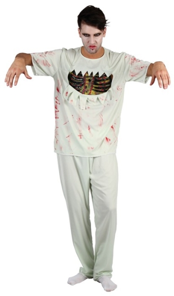 Herrenkostüm Zombie-Patient, Größe 52/54